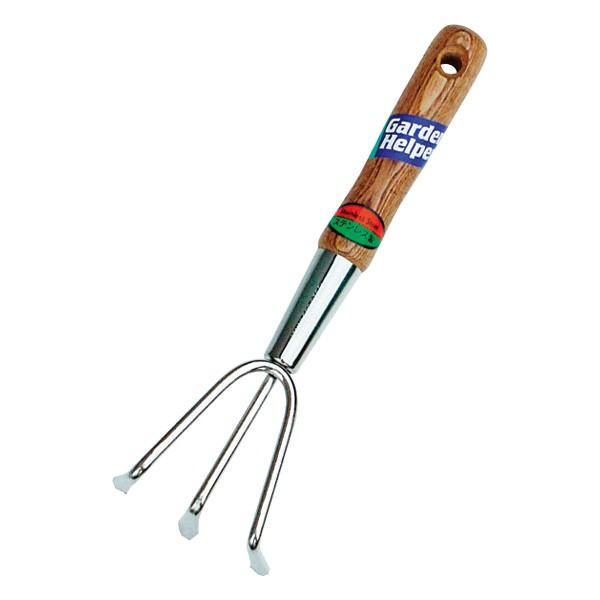 石黒金属  D-4 ステンレス 木柄熊手 D4