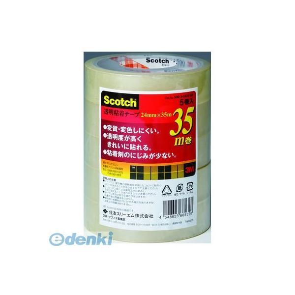 3M スリーエム 500-3-2435-5P 透明粘着テープ【５巻】 500324355P スコッチ...