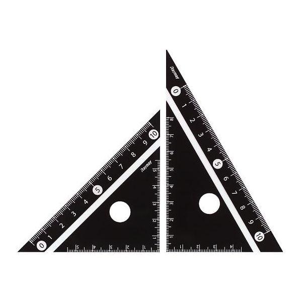 レイメイ藤井  APJ251B 見やすい白黒三角定規 黒 １０ｃｍ ブラック RF ゼロから始まる直...