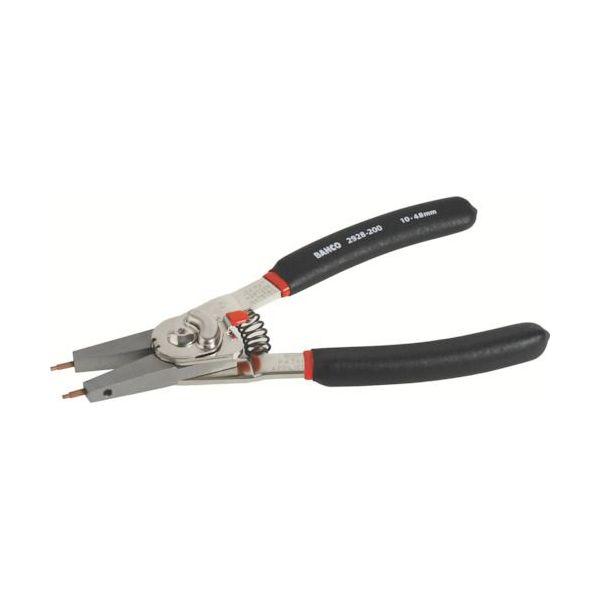 あすつく対応 「直送」 2928200 穴・軸兼用スナップリングプライヤー 全長２００ｍｍ 穴用適合...