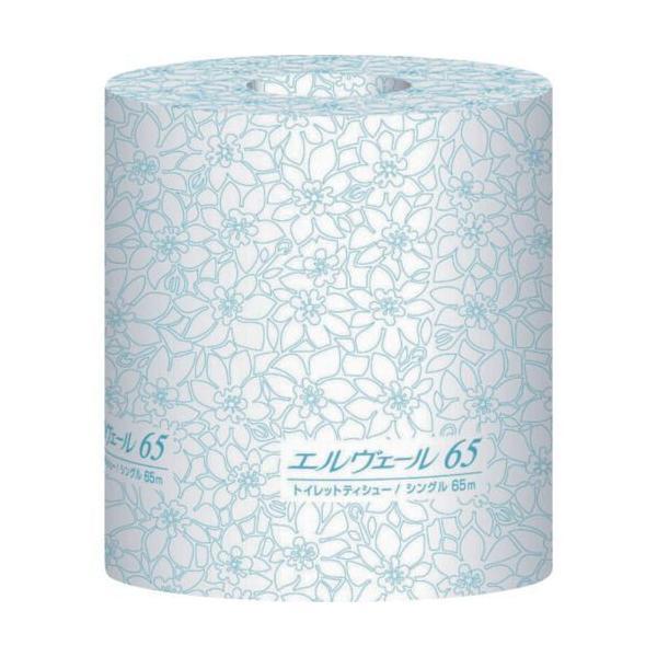 エリエールビジネスサポート  723085 エルヴェールトイレットティシューシングル65m個包装ミシ...
