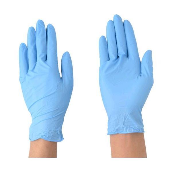 あすつく対応 「直送」 エステー NO981MB モデルローブニトリル使いきり手袋 粉つき Ｍブルー...