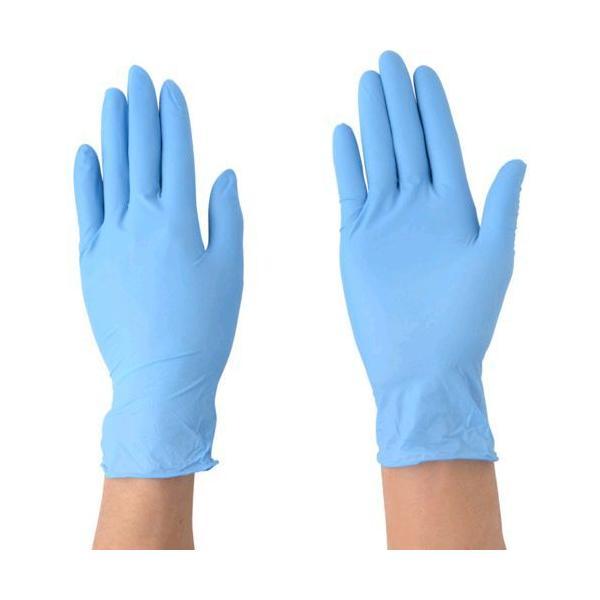 あすつく対応 「直送」 エステー NO981SB モデルローブニトリル使いきり手袋 粉つき Ｓブルー...