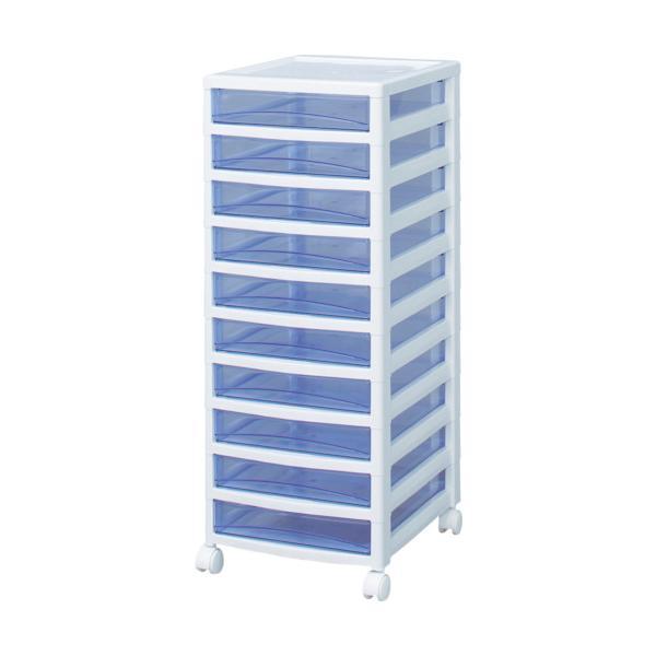 アイリスオーヤマ  SCES1000BL ２２１３００ スーパークリアチェスト ホワイト／クリアブル...