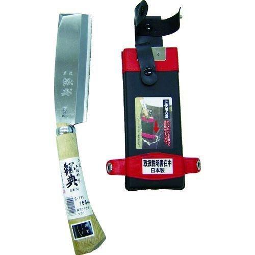 あすつく対応 「直送」 五十嵐刃物  C-111 両刃サヤナタ コブ付柄 木鞘完全包装 C111