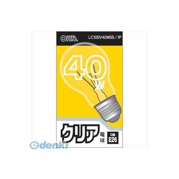 オーム電機 LC100V40W55/1P 白熱電球（PS55/40W/クリア/E26） LC100V...