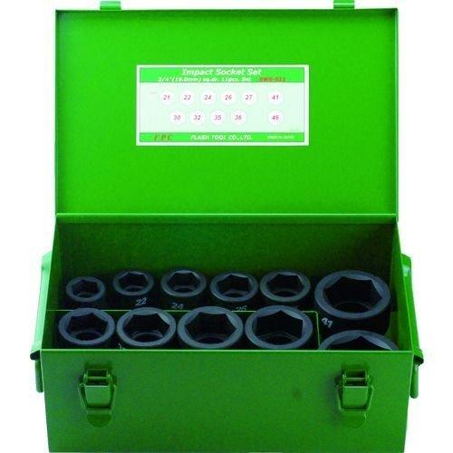 あすつく対応 「直送」 ＦＰＣ 6WSS11 インパクト ショートソケット セット 差込角１９．０ｍ...