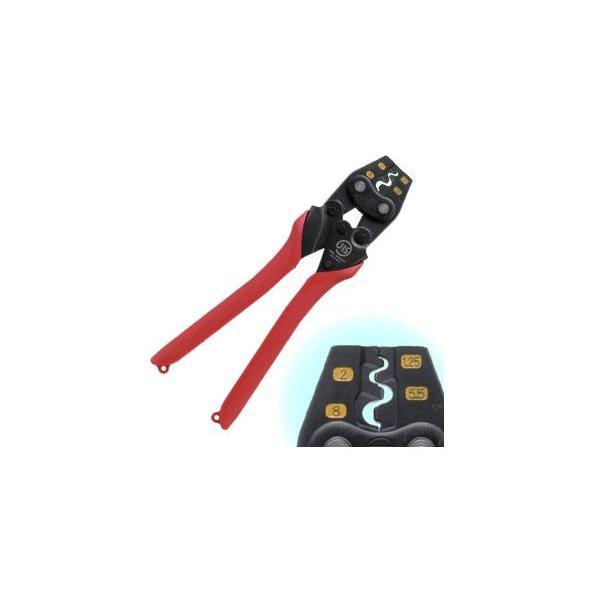 マーベル MARVEL MH-8 ハンドプレス 裸圧着端子・スリーブ用 MH8 圧着工具 電工ペンチ...