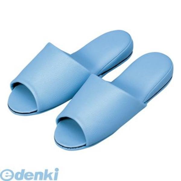 オーミケンシ  10835356 (10P) 抗菌レザー調スリッパ前開１０足ブルー 10835356...