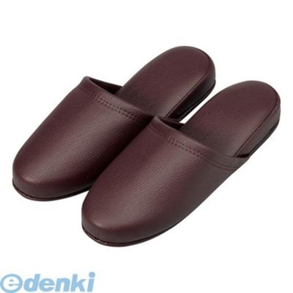 オーミケンシ  36037 (10P) 抗菌レザー調スリッパ１０足　ダークワイン 36037(10P...