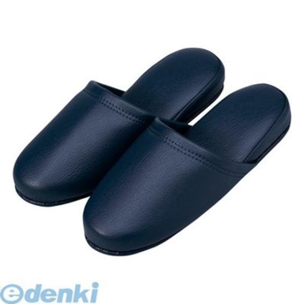 オーミケンシ  36039 (10P) 抗菌レザー調スリッパ１０足　ダークブルー 36039(10P...