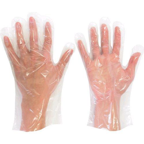 あすつく対応 「直送」 ミドリ安全 VERTE550NL ポリエチレン使い捨て手袋 エンボスなし ク...