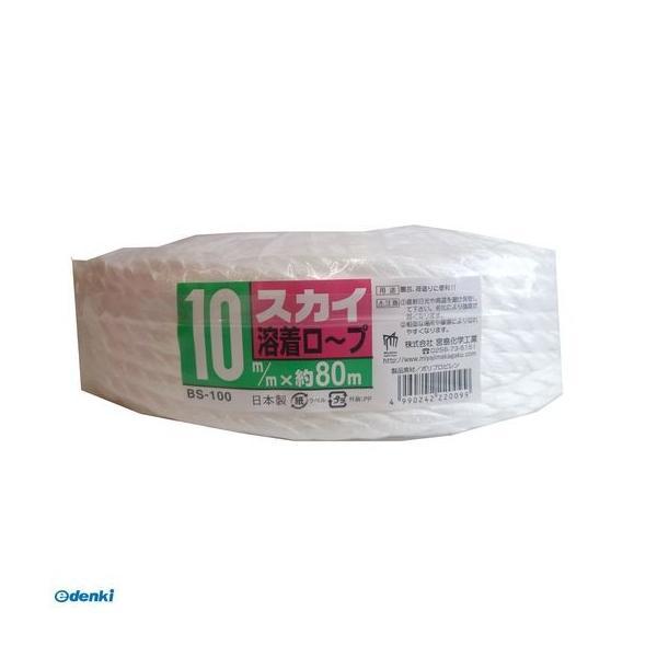 宮島化学工業  BS100 スカイロープ 白 幅10mm×長さ80m