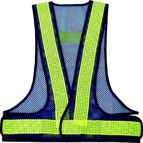 あすつく対応 「直送」 トラスコ TRUSCO TMV-BY メッシュ安全ベスト 紺＊イエロー TM...
