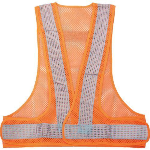 あすつく対応 「直送」 トラスコ TRUSCO TMV-OS メッシュ安全ベスト　オレンジ＊シルバー...