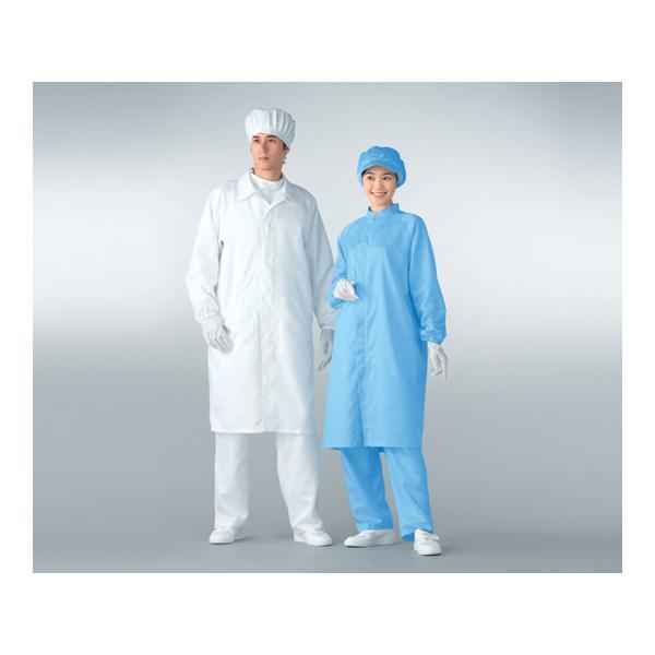 6-7533-15 無塵衣AS206C男女兼用ホワイト　S 6753315