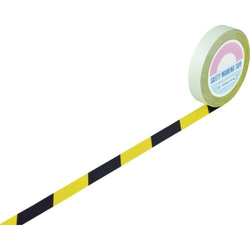 あすつく対応 「直送」 緑十字  148022  ガードテープ ラインテープ 黄／黒 トラ柄 ＧＴ−...