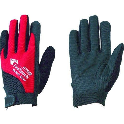 あすつく対応 「直送」 アトム 2094-RE-L 合皮手袋 ファインタッチ メカニック レッド Ｌ...