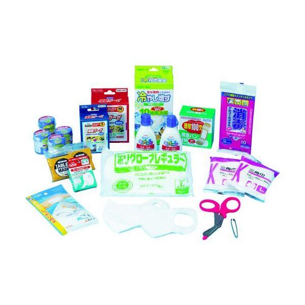 あすつく対応 「直送」 【個数：1個】 ｓａｎｗａ  400-524  防災用救急箱セット　１０人用...