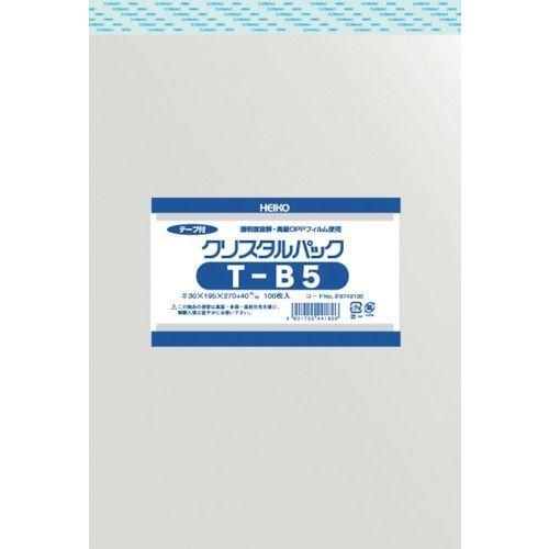 あすつく対応 「直送」 ＨＥＩＫＯ 6743100 ＯＰＰ袋 テープ付き クリスタルパック Ｔ−Ｂ５...