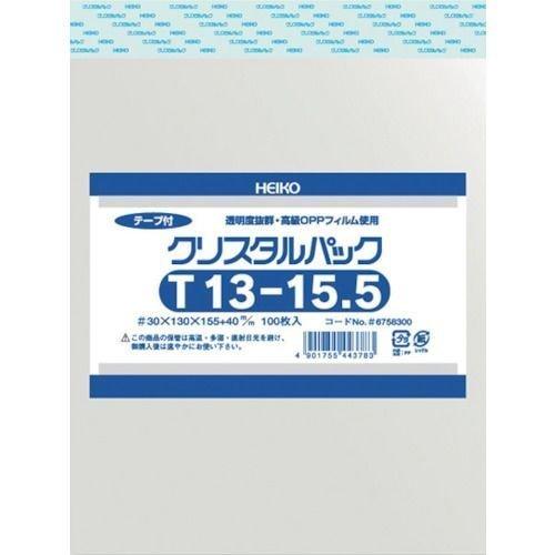 あすつく対応 「直送」 ＨＥＩＫＯ 6758300 ＯＰＰ袋 テープ付き クリスタルパック Ｔ１３−...