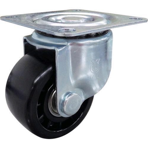 あすつく対応 「直送」 ユーエイ CAL-HG-75GNB プレート式 自在 低床キャスター 強化ナ...