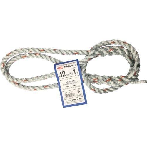 あすつく対応 「直送」 ユタカ DR-121 台付ロープ ＰＥ＆ＰＰ混紡ロープ １２ｍｍＸ１ｍDR1...