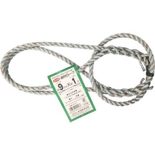 あすつく対応 「直送」 ユタカ DR-91 台付ロープ ＰＥ＆ＰＰ混紡ロープ ９ｍｍＸ１ｍDR91