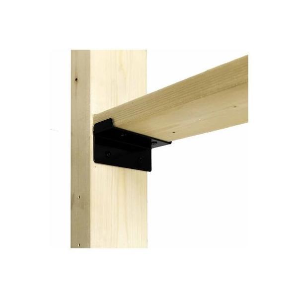 WAT-003 Walist ウォリスト棚受金具1枚用 黒【2本】 WAT003 89mm WAKI...