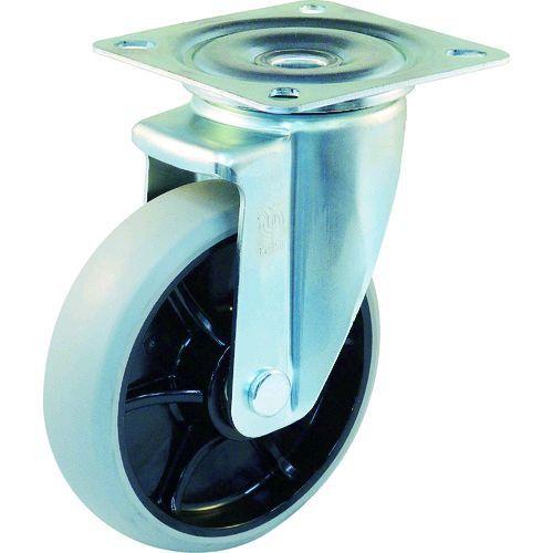 あすつく対応 「直送」 ユーエイ PMS-100GU プレート式 自在 キャスター ウレタン 車輪径...