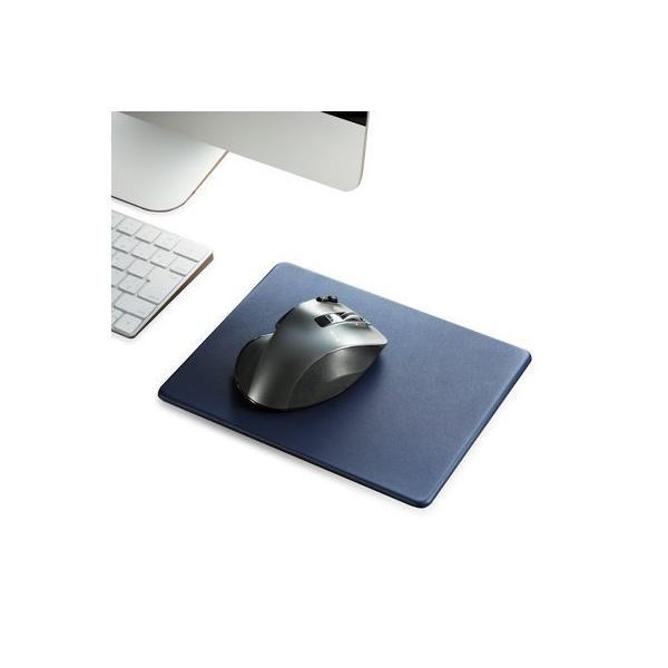 ELECOM エレコム  MP-SL02NV マウスパッド／ソフトレザー／XLサイズ／ネイビー MP...