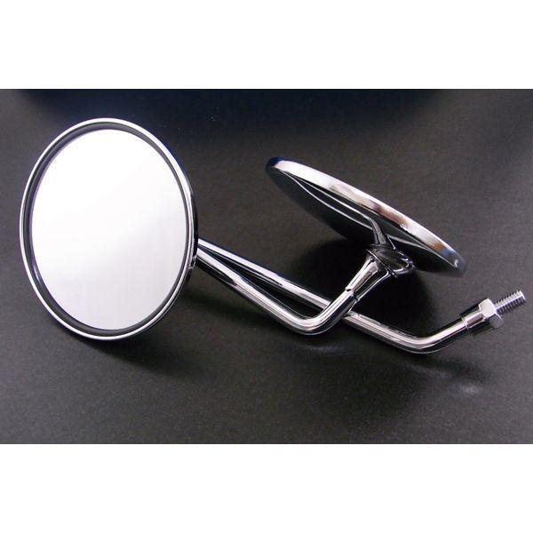ALBA アルバ  101-016 バックミラー／丸型メッキ 8mm 正ネジ ／左右セット【ジョルノ...