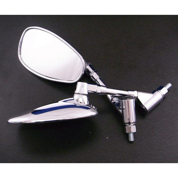 ALBA アルバ  101-038 オーバルクロムメッキミラー／左右セット 逆ネジ10mm 【大型車...