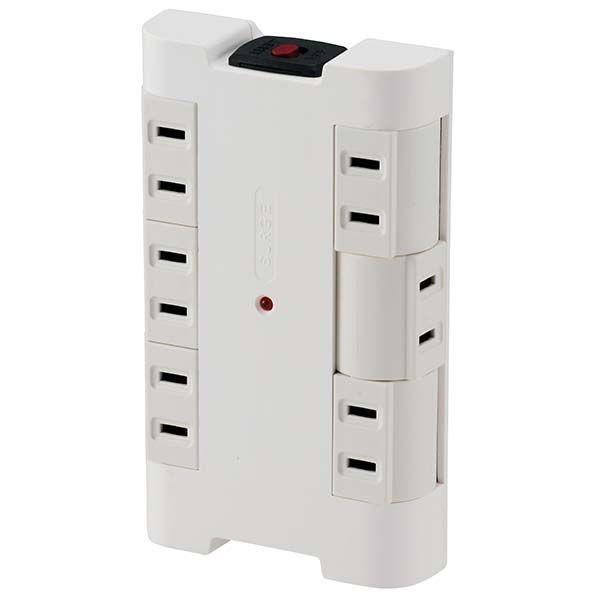 オーム電機 HS-A1251W 雷ガード・ブレーカー付 回転タップ 6個口 HS−A1251W HS...