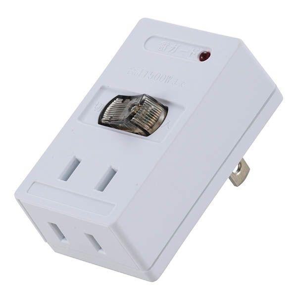 オーム電機 HS-TMK2A2-W ＬＥＤスイッチ節電タップ 2個口雷ガード HSTMK2A2W