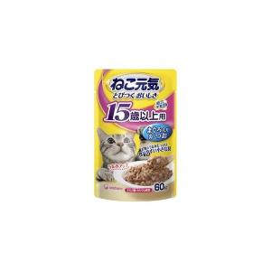 ユニ・チャーム 4520699637159 ねこ元気 総合栄養食 パウチ 15歳以上用 まぐろ入りかつお 60g