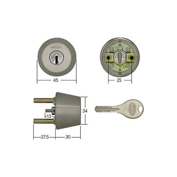 GOAL ゴール V-TX 28-25 11 扉厚28-31MM 取替用シリンダー VTX28251...