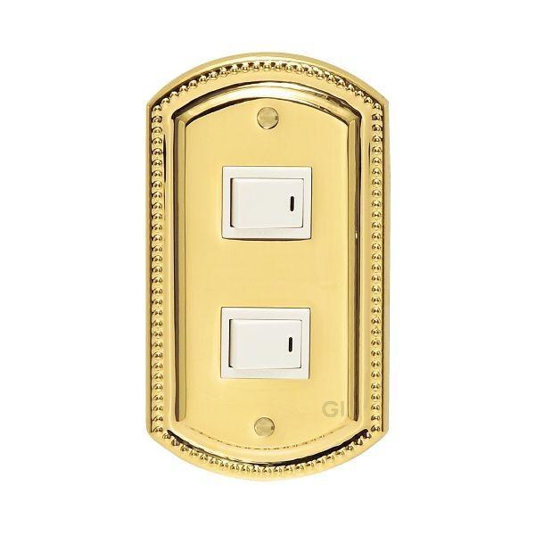 ゴーリキアイランド 790082 真鍮製スイッチプレート フルカラーシリーズ用 PB02 金色 PV...