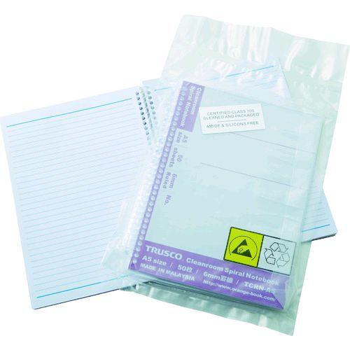 あすつく対応 「直送」 ＴＲＵＳＣＯ TCRN-A5 クリーンルーム用リングノート Ａ５ TCRNA...