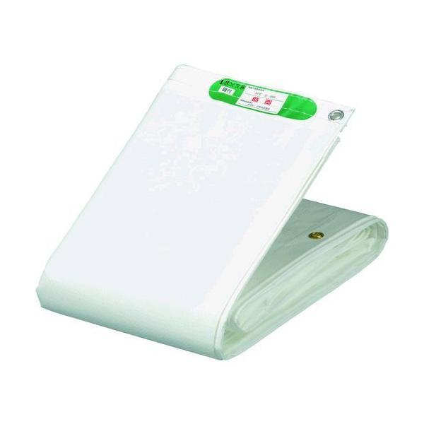 萩原 KEB1834 国産塩ビ防炎シート 足場用 ホワイト １．８ｍ×３．４ｍ