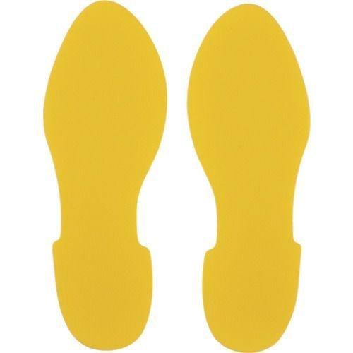 あすつく対応 「直送」 緑十字 403002 路面表示ステッカー 足型／黄 ＱＣＦＴ−Ｙ ２８０×１...