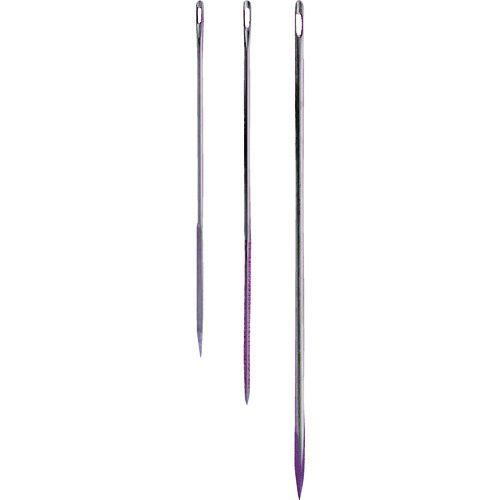 あすつく対応 「直送」 クロバー 57-381 革針 ３本入 57381