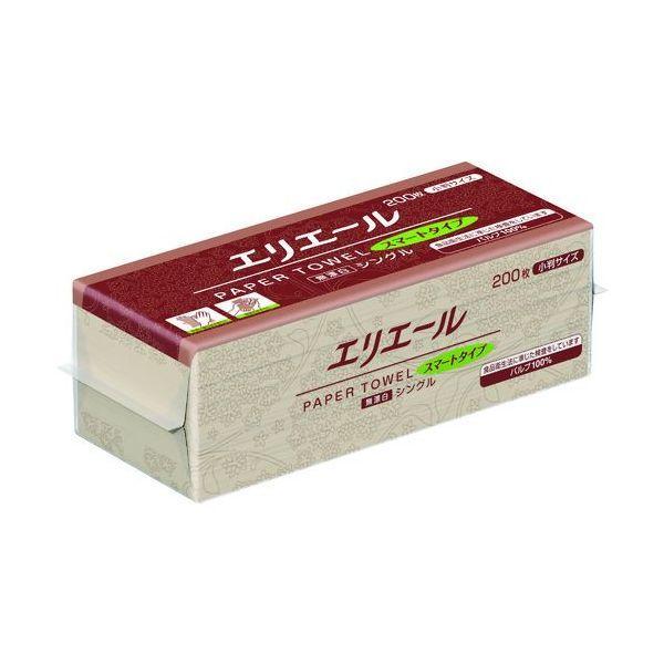 エリエール 703514 ペーパータオルスマートタイプ無漂白シングル２００枚小判