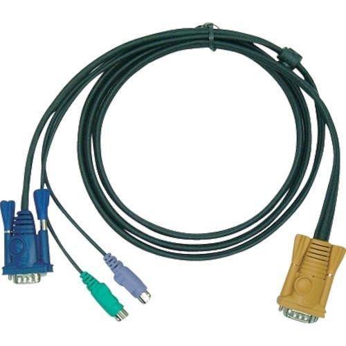 あすつく対応 「直送」 ＡＴＥＮ 2L-5203P ＰＳ／２　ＫＶＭケーブル　ＳＰＨＤタイプ　３ｍ ...