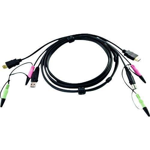 ＡＴＥＮ 2L-7D02UH ＵＳＢ　ＨＤＭＩ　ＫＶＭ　ケーブル　１．８ｍ 2L7D02UH
