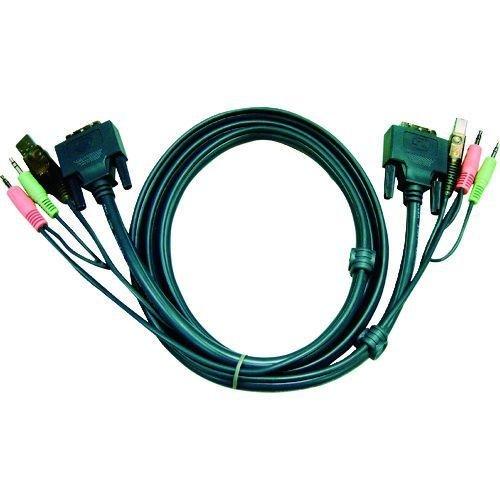 あすつく対応 「直送」 ＡＴＥＮ 2L-7D03U ＤＶＩ　ＫＶＭケーブル　３ｍ 2L7D03U