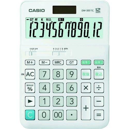 あすつく対応 「直送」 カシオ DW-200TC-N Ｗ税率電卓 デスクタイプ DW200TCN