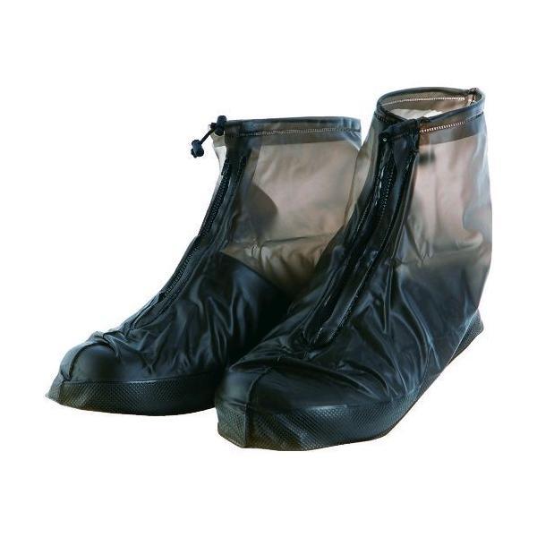 あすつく対応 「直送」 ＴＲＵＳＣＯ RSCS-BK レインシューズカバー ジッパー付 Ｓサイズ ２...