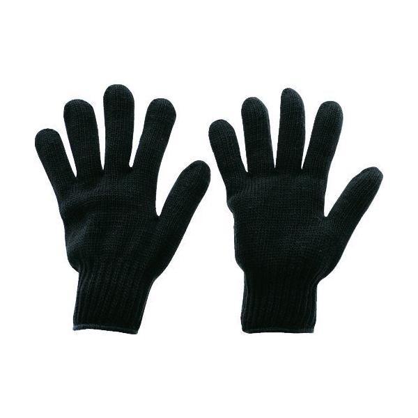 あすつく対応 「直送」 ＴＲＵＳＣＯ TCNG-BK カラーナイロン軍手 黒 TCNGBK 黒195...