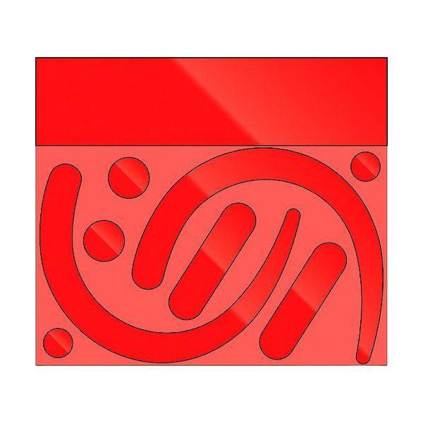 あすつく対応 「直送」 ユニット 335-32R フックステッカー 蛍光反射 赤 33532R UN...